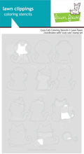 Load image into Gallery viewer, Cozy Cats Colouring Stencil Lawn Fawn LF3898
