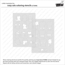 Load image into Gallery viewer, Cozy Cats Colouring Stencil Lawn Fawn LF3898