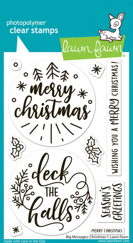 Big Messages Christmas Stamps Lawn Fawn LF3902