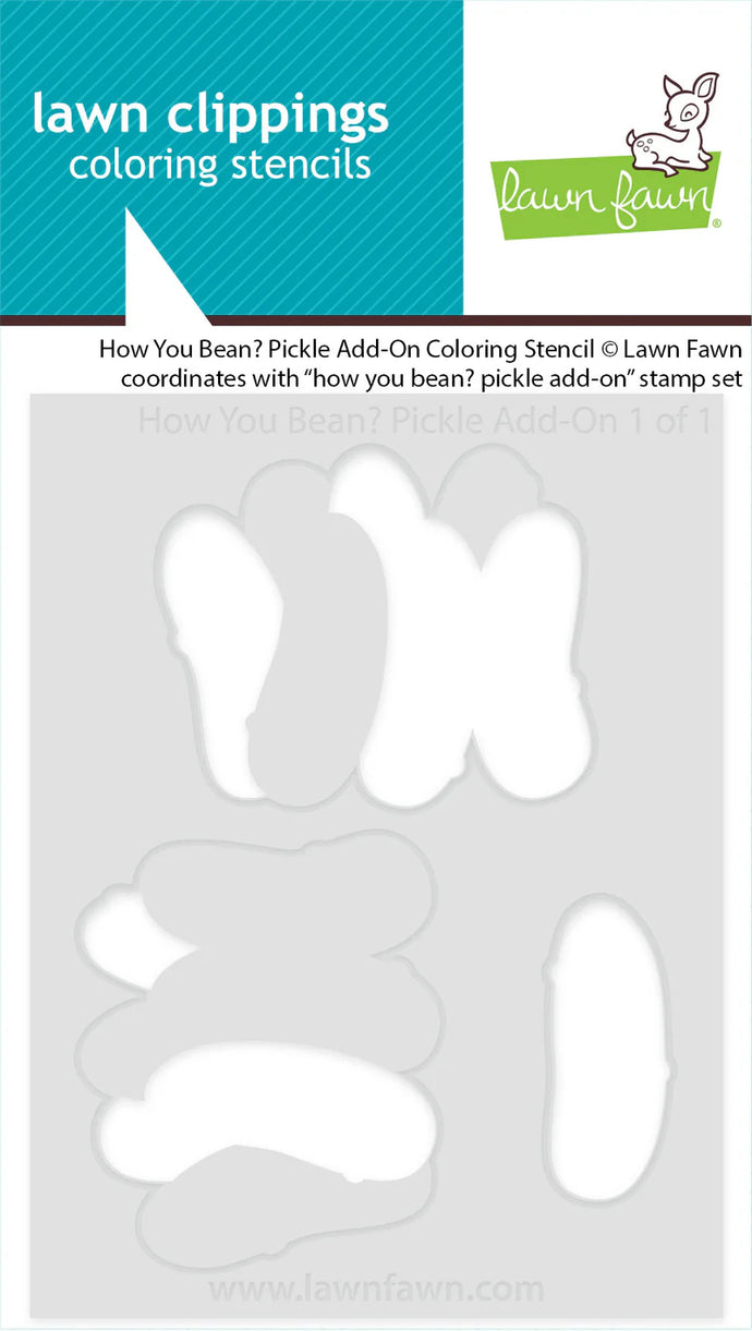 How You Bean? Pickle Add On Colouring Stencil Lawn Fawn LF3909