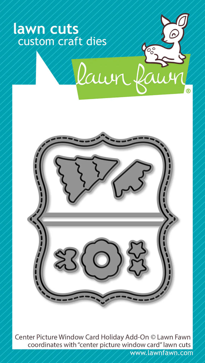 Center Picture Window Card Holiday Add On Dies Lawn Fawn LF3918