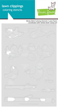 Load image into Gallery viewer, Winter Birds Colouring Stencils Lawn Fawn LF3928
