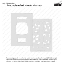 Load image into Gallery viewer, How you Bean? Colouring Stencils Lawn Fawn LF3929
