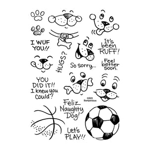 Puppy Hugs Faces Stamp Set Stampendous
