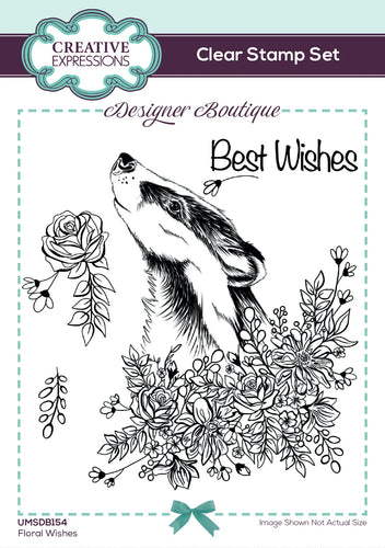 Floral Wishes 4x6 Clear Stamp UMSDB154
