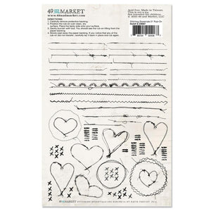 Stitching Essentials - 01 Rub On Transfers 49 and Market