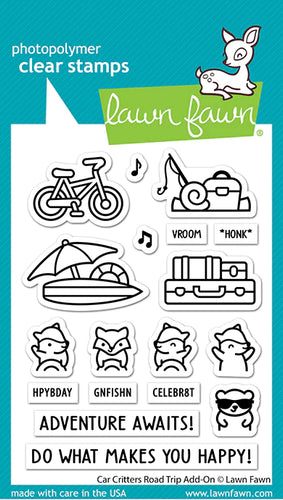 Car Critters Road Trip Add On Stamp Lawn Fawn LF3167