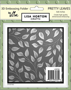 Pretty Leaves 6x6 3D Embossing Folder Lisa Horton