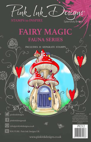 Fairy magic 6x8 Clear Stamp Pink Ink PI212