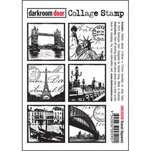Travel Squares Darkroom Door Collage Stamp