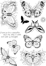 Load image into Gallery viewer, Winging It 6x8 Clear Stamps Pink Ink PI222