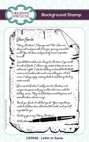Letter to Santa  Background Stamp CER048