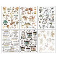 Load image into Gallery viewer, Nature Study - Mushroom Rub On Transfer Set 49 and Market