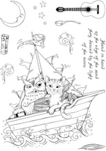 Load image into Gallery viewer, The Owl &amp; The Pussy Cat 6x8 Clear Stamp Pink Ink PI221