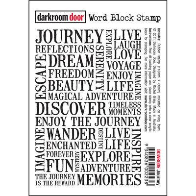 Journey Word Block Stamp Dark Room Door