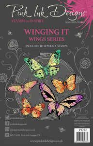Winging It 6x8 Clear Stamps Pink Ink PI222