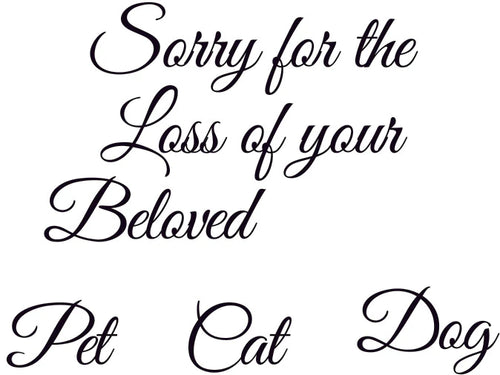 Sorry for the loss