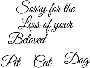 Sorry for the loss