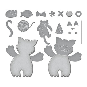 Kitty Hugs Etched Dies Stampendous
