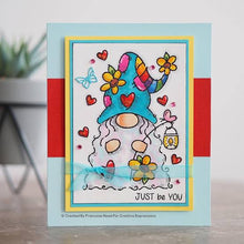 Load image into Gallery viewer, Flower Power Gnome 4x6 Clear Stamp Set FRS844