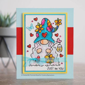 Flower Power Gnome 4x6 Clear Stamp Set FRS844