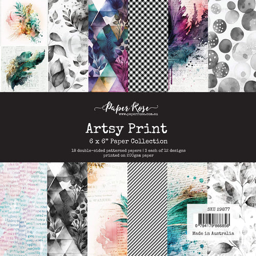 Artsy Print 6x6” Paper Pad 29877 Paper Rose