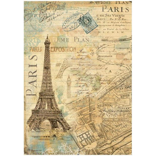 Paris Around The World Decoupage Paper A4