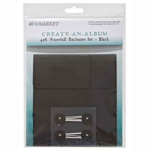 4x6” Waterfall Enclosure Black Set 49 and Market