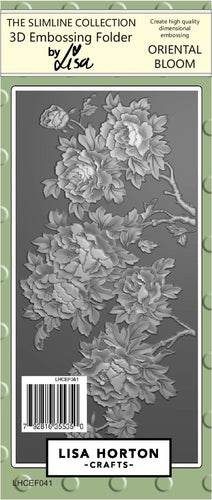 Oriental Bloom Slimline 3D Embossing Folder