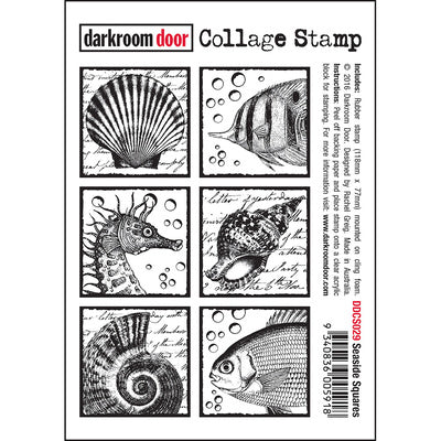 Seaside Squares Darkroom Door Collage Stamp