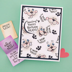 Puppy Hugs Faces Stamp Set Stampendous