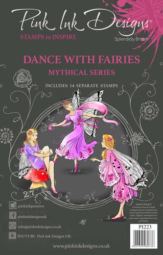 Dance With Fairies 6x8 Clear Stamp Set Pink Ink PI223