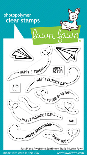 Just Plane Awesome Sentiment Trails Stamps LF3132