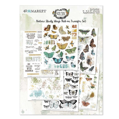 Nature Study - Wings NS-23299 Rub On Transfer Set 49 and Market