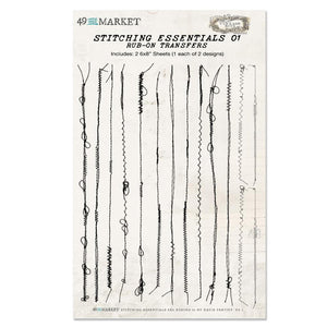 Stitching Essentials - 01 Rub On Transfers 49 and Market