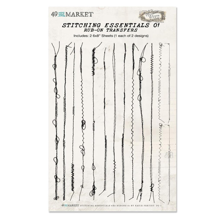 Stitching Essentials - 01 Rub On Transfers 49 and Market
