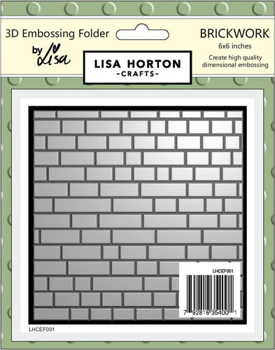 Brickwork 6x6 3D Embossing Folder Lisa Horton