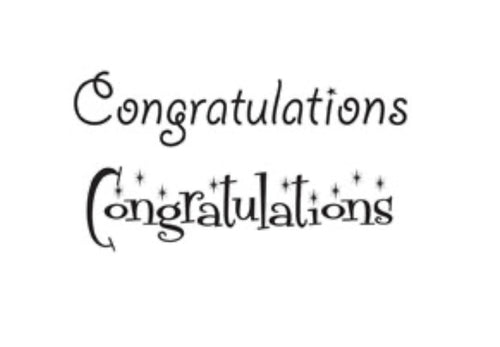 Congratulations Clear Stamp JWS010