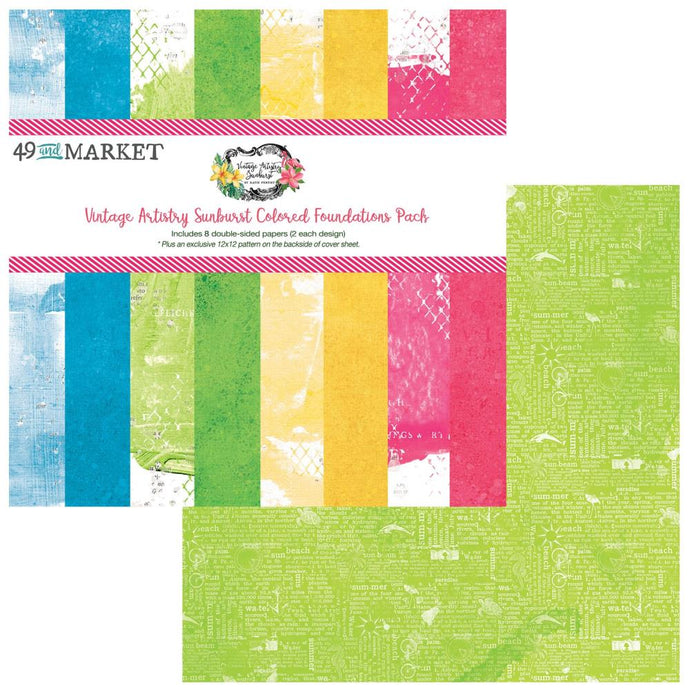 Sunburst - 12x12” Coloured Foundations Pack 49 & Market