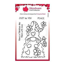 Load image into Gallery viewer, Flower Power Gnome 4x6 Clear Stamp Set FRS844
