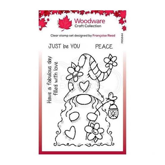 Flower Power Gnome 4x6 Clear Stamp Set FRS844