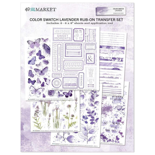 Lavender - Colour Swatch Rub Ons 49 & Market