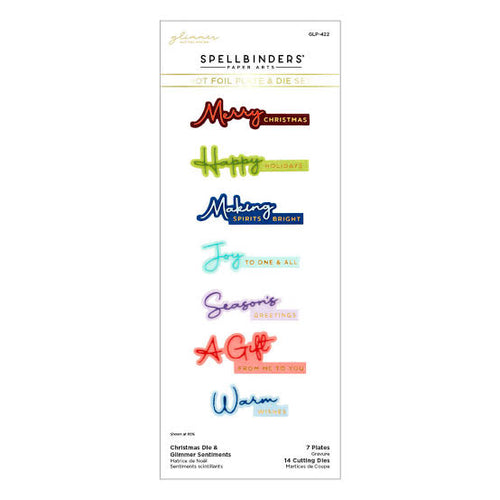 Christmas Die & Glimmer Sentiments Spellbinders