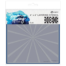 Load image into Gallery viewer, Sunrays 6x6 Layering Stencil Simon Hurley