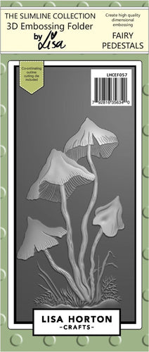 Fairy Pedestals 3D Slimline Embossing Folder with Cutting Die Lisa Horton