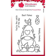 Load image into Gallery viewer, Fishing Gnome 4x6 Clear Stamp FRS888