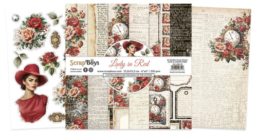 Lady in Red 6x6” Paper Pad Scrap Boys