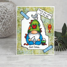 Load image into Gallery viewer, Fishing Gnome 4x6 Clear Stamp FRS888