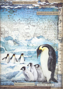 Penguins Decoupage Paper A4