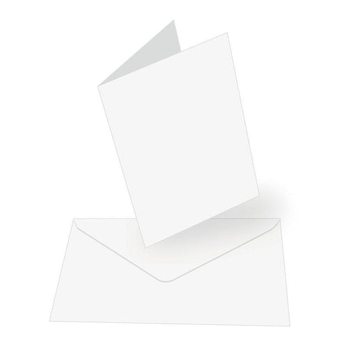 Card + envelope set - White - A6 (50 Sets)